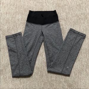 Lululemon double waist band grey straight pant